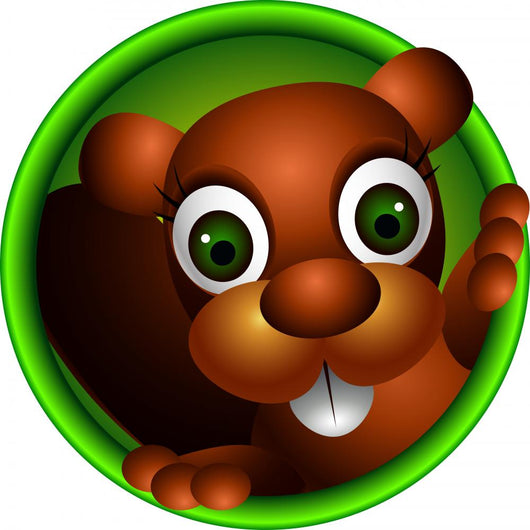 Cute Squirrel Head Wall Decal