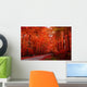 Red fall Wall Mural