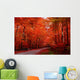 Red fall Wall Mural