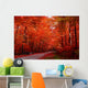 Red fall Wall Mural