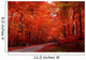 Red fall Wall Mural