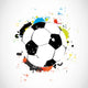 Abstract Colorful Grunge Soccer