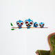 cute blue birds family Wall Decal