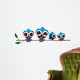 cute blue birds family Wall Decal