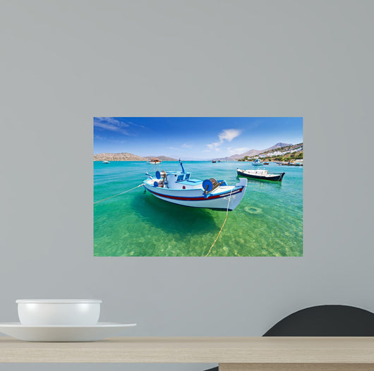 Fishing Boats Coast Crete