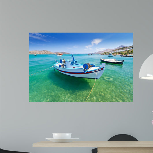 Fishing Boats Coast Crete
