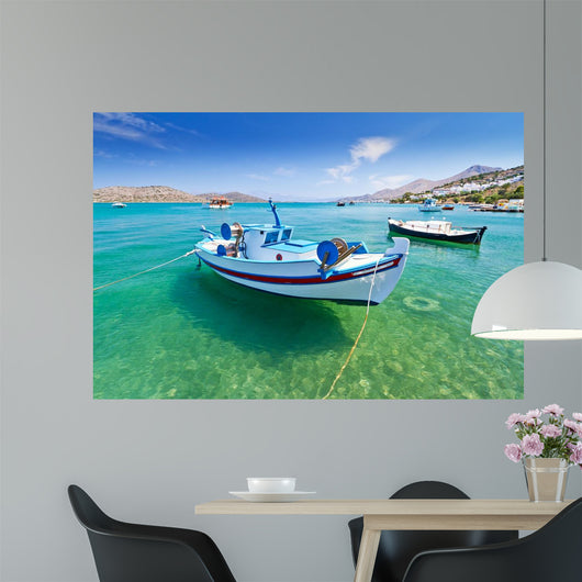 Fishing Boats Coast Crete