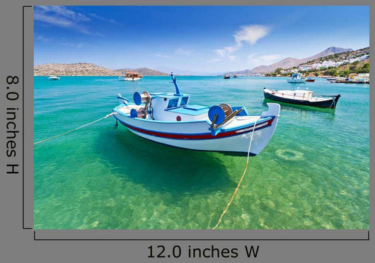 Fishing Boats Coast Crete