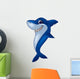 Smiling Shark Cartoon Wall Decal