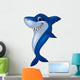 Smiling Shark Cartoon Wall Decal