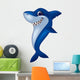 Smiling Shark Cartoon Wall Decal