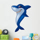 Smiling Shark Cartoon Wall Decal