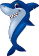 Smiling Shark Cartoon Wall Decal