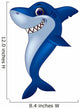 Smiling Shark Cartoon Wall Decal
