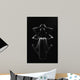 Contours Female Body Dark Wall Mural