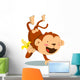 Chimpanzee Banana Wall Decal