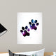 Abstract Bright Paw Prints Wall Decal