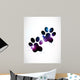 Abstract Bright Paw Prints Wall Decal