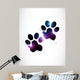 Abstract Bright Paw Prints Wall Decal