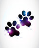 Abstract Bright Paw Prints Wall Decal