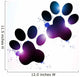Abstract Bright Paw Prints Wall Decal
