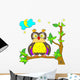 Owl Color Page Wall Mural