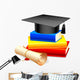 Graduation Cap Stack Books