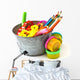 Colorful pencils, molding dough, cutters for children isolated o Wall Decal
