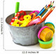 Colorful pencils, molding dough, cutters for children isolated o Wall Decal