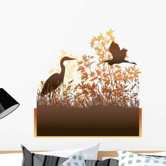 Wildlife Vector Label Wall Mural