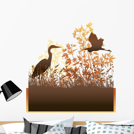 Wildlife Vector Label Wall Mural
