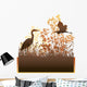 Wildlife Vector Label Wall Mural