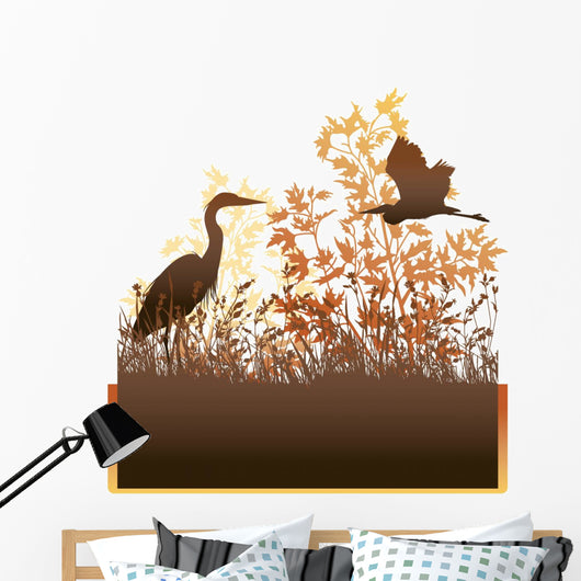 Wildlife Vector Label Wall Mural
