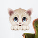 Cute Kitten Cartoon Character-Cat Kitten Puppy-Vector Wall Decal