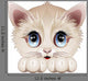Cute Kitten Cartoon Character-Cat Kitten Puppy-Vector Wall Decal