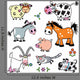 Barnyard Farm Animals Wall Decal Sticker Set