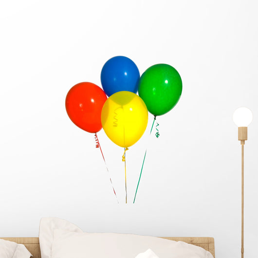 Primary Colored Balloons Wall Decal