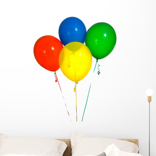 Primary Colored Balloons Wall Decal
