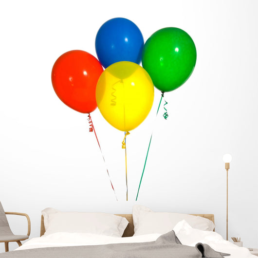 Primary Colored Balloons Wall Decal