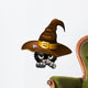 Halloween Witch Kitten Cartoon Kitten Witch Hat Wall Decal
