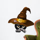 Halloween Witch Kitten Cartoon Kitten Witch Hat Wall Decal