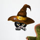 Halloween Witch Kitten Cartoon Kitten Witch Hat Wall Decal