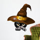 Halloween Witch Kitten Cartoon Kitten Witch Hat Wall Decal