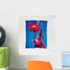 Red Flower With Border Wall Mural