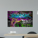 Graffiti wall urban art background Wall Mural