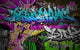 Graffiti wall urban art background Wall Mural