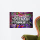 Graffiti vector art. Urban wall with spray paint Wall Mural