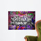 Graffiti vector art. Urban wall with spray paint Wall Mural