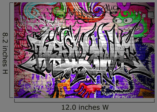 Graffiti vector art. Urban wall with spray paint Wall Mural