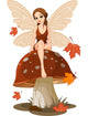 Autumn Fairy on the Mushroom Wall Decal